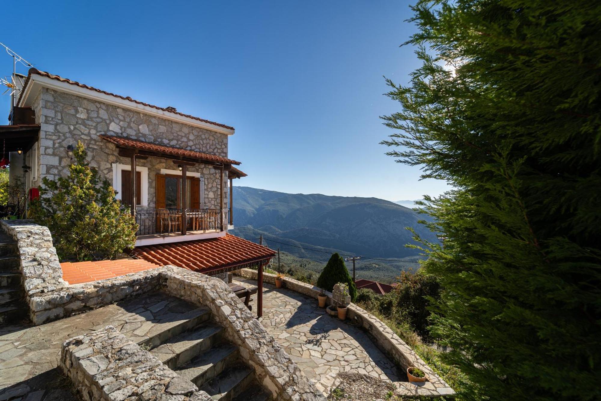 Rock Dandy Deluxe Chalet In Arachova - Delphi, Sauna, Prv Parking, Amazing View Exterior foto