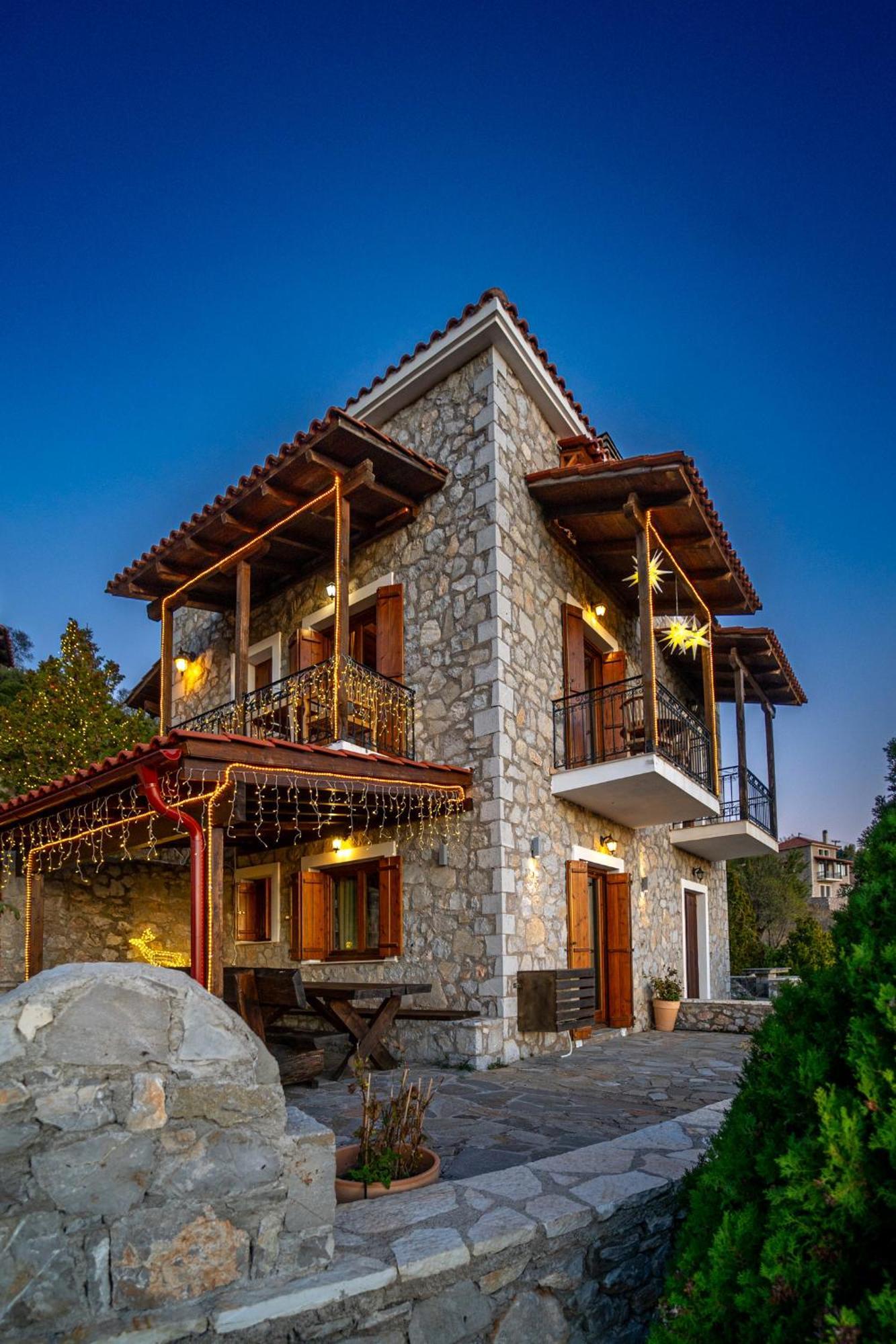 Rock Dandy Deluxe Chalet In Arachova - Delphi, Sauna, Prv Parking, Amazing View Exterior foto