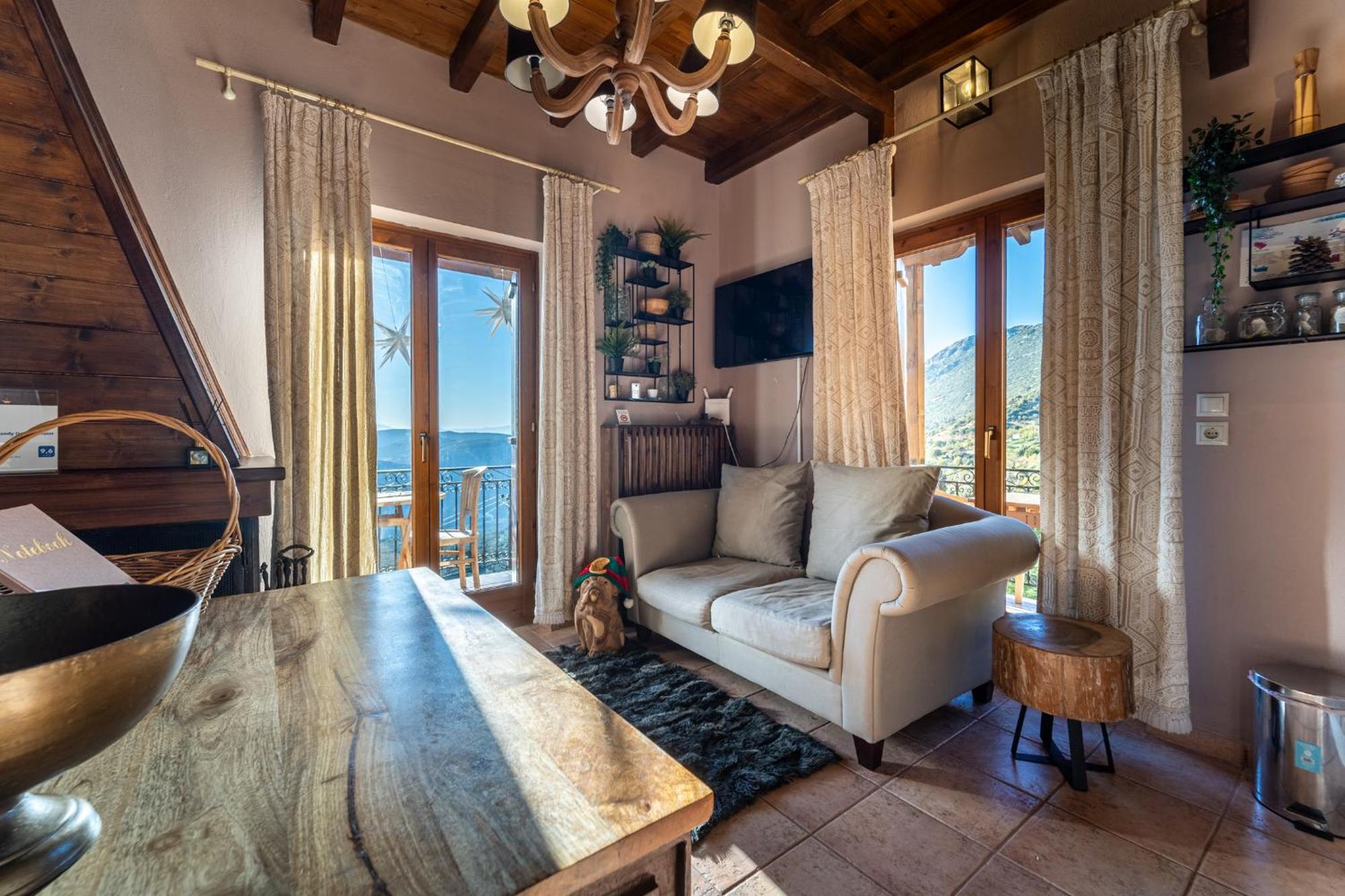 Rock Dandy Deluxe Chalet In Arachova - Delphi, Sauna, Prv Parking, Amazing View Exterior foto