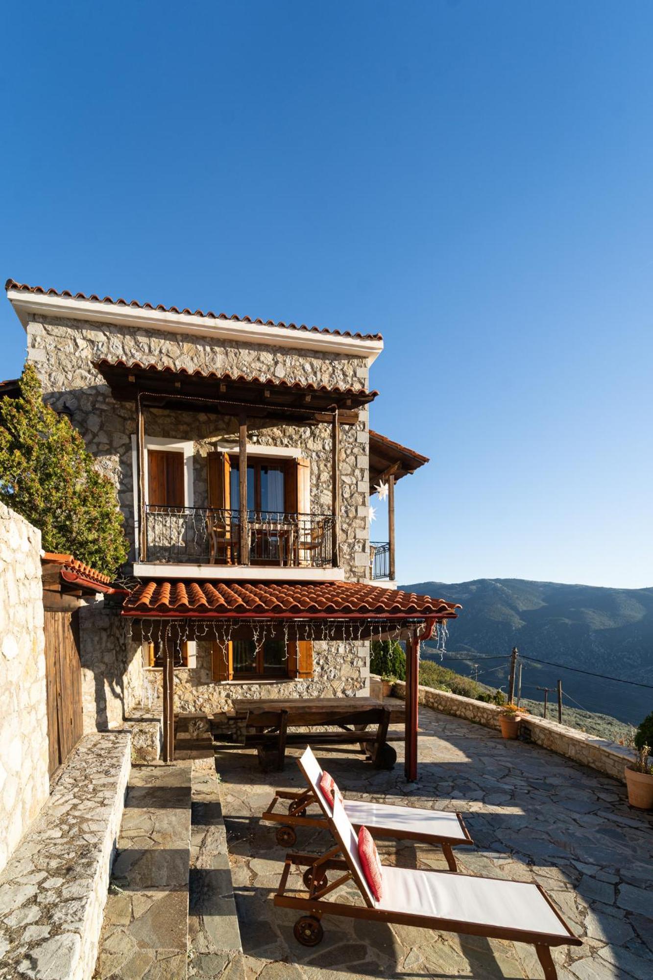Rock Dandy Deluxe Chalet In Arachova - Delphi, Sauna, Prv Parking, Amazing View Exterior foto